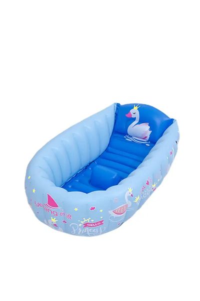 Picodino Inflatable baby bathtub, swan, blue