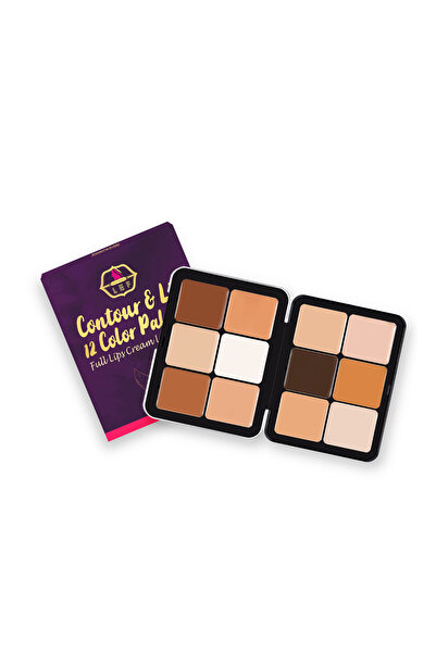 LEF COSMETICS 12x HD Foundation, Concealer & Highlighter Palette