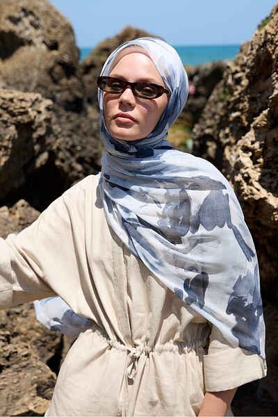 Modakaşmir شال ميرليا بنمط القمر
