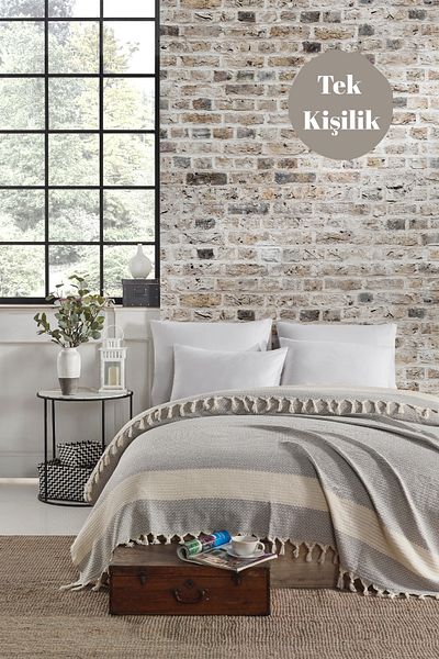 Casnack Aymila Model Gray Single Pique 170X210Cm