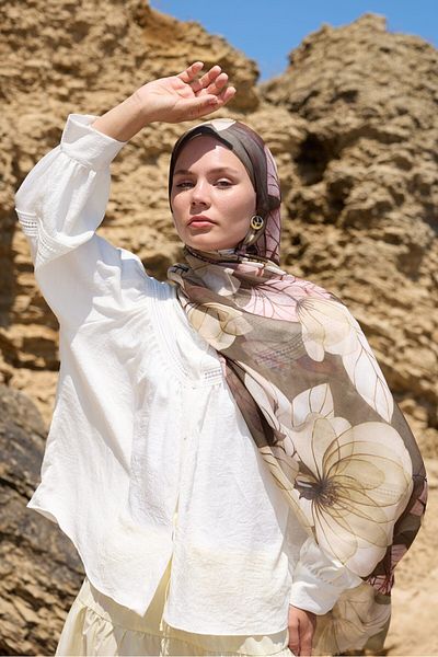 Modakaşmir Σάλι με μοτίβο Alicia