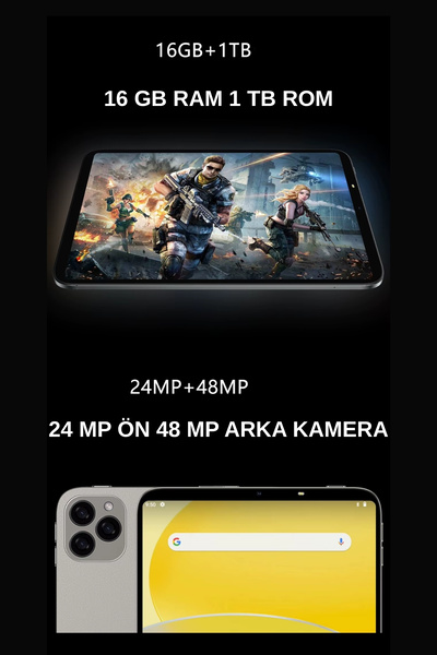 Wearfitpro Hk Pad Pro 10 10.1" 5g Sim Kartlı 16g Ram 8000mah Batarya Android Akıllı Tablet Siyah