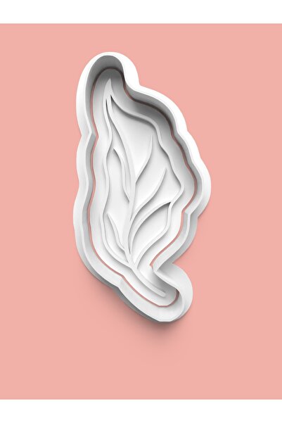 AKTASTORE قالب كوكي على شكل ورقة شجر وقالب لب السكر