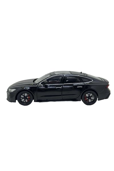 JPT Audi RS7 metal model in black metallic with sounds, lights, opens doors