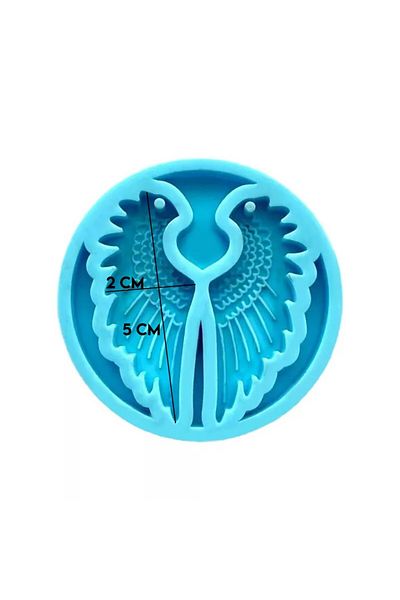 ElHobi Resin Epoxy Mold - Double Necklace Earring Tip Wing - Code:996