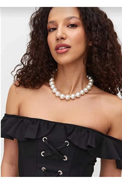 TUHAM AKSESUAR ÇAÇA KALIN İNCİ KOLYE