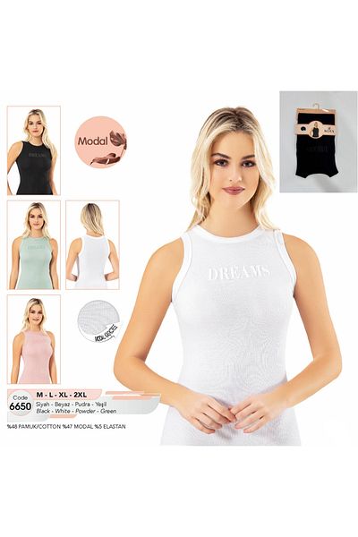 Fily Underwear Kota Modal Camisole Fabric Halter Cut Printed Singlet