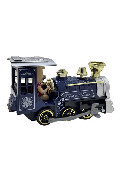 JPT Metal locomotive classic train with sounds and lights, opens doors 15cm