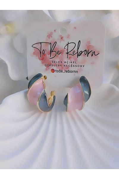 To Be Reborn Steel Enameled Medium Size Snail Model Earrings New Season Trend Models