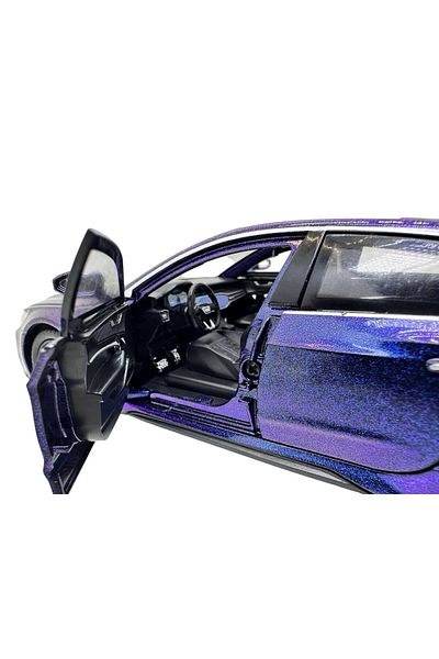 JPT Audi RS7 metallic blue metal model with sounds, lights, opens doors