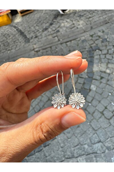 hayaltasari ÇİÇEK MONTÖRLÜ TASARIMLI GÜMÜŞ KÜPE