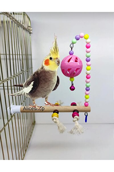 aliceshop Set of 3 Bird Bed Swing Stress Drawstring Bell Bulk Perch