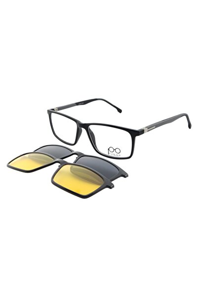 cisse 24852 C6 SİYAH-GRİ 57 EKARTMAN DİKDÖRTGEN 2 KLİPSLİ (POLARİZE+ANTİFAR) ...