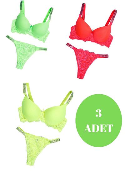 Star Set micro sutien din 3 piese pentru femei Murays