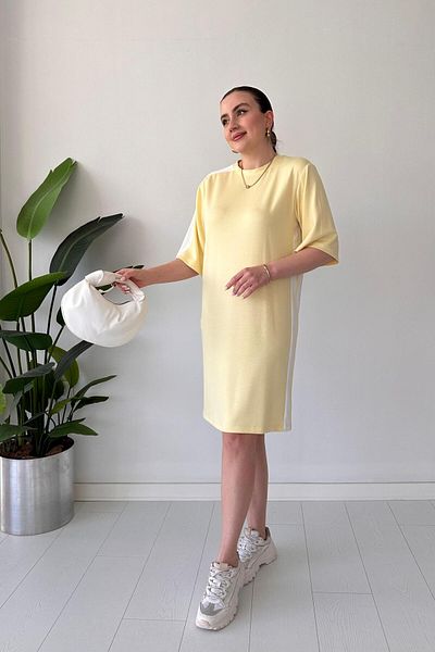 MaziButik Midi Length Modal Dress Yellow