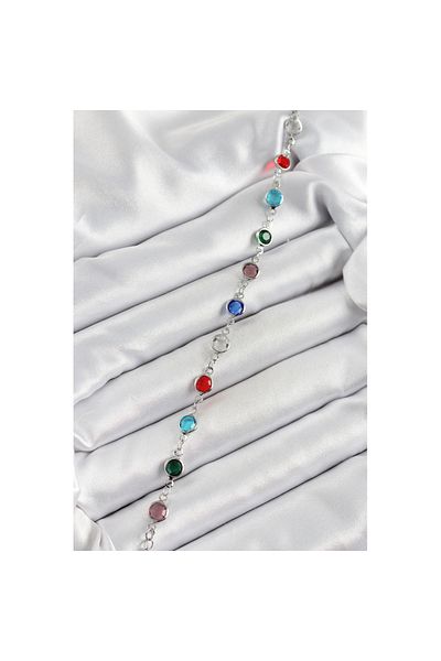Skygo Brass Silver Color Mixed Color Zircon Stone Women's Bracelet - Tj-Bb7046