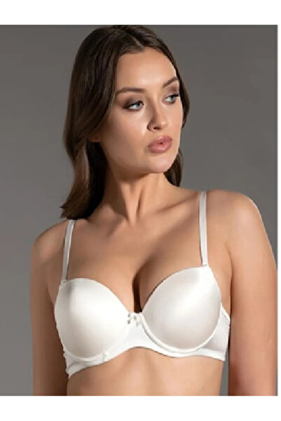Butik New Bra 7020 Ecru Basic B Cup Supported Bra