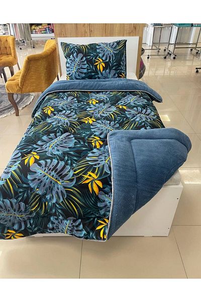 VİLERA HOME Welsoft Single Personal Quilt with Patterned Pillowcase