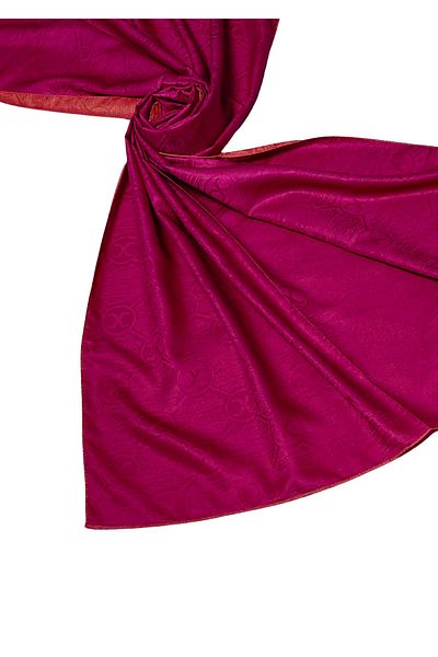 mim eşarp Leila Double Sided Jacquard Patterned Silky Shawl – 75X190 cm