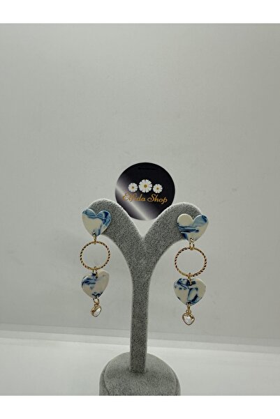 Elfida Shop Steel Heart Earrings with Hanger