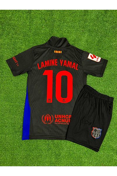 DAYIBALI DÜKKAN Dayibali Fcb Laminated Yamal 2024/25 New Season Black Away Jersey