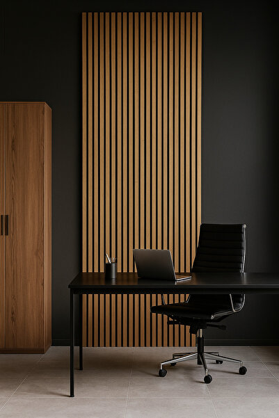 ATS YAPI AKUSTİK Safir Kendinden Yapışkanlı Duvar Çıta – 12 Adet | 240 cm Uzu...