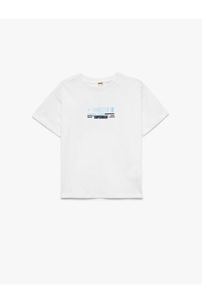 Koton New Season Cotton Crew Neck Short Sleeve Printed T-Shirt