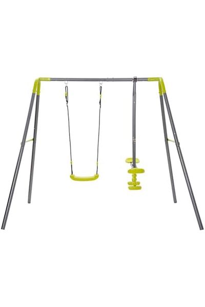 ALBADER Swing Set For Kids, Children’s Swing Set For Kids, Outdoor Swing With 2 Swing Games
