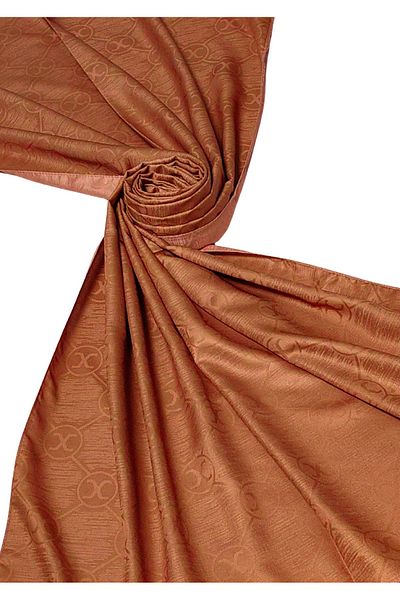 mim eşarp Leila Double Sided Jacquard Patterned Silky Shawl – 75X190 cm
