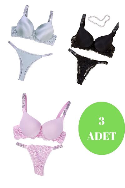 Star Set micro sutien din 3 piese pentru femei Murays