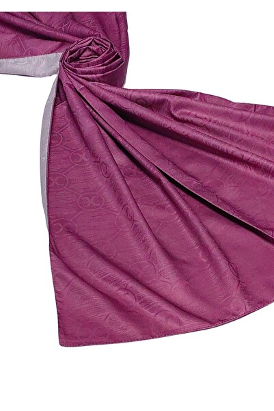 mim eşarp Leila Double Sided Jacquard Patterned Silky Shawl – 75X190 cm