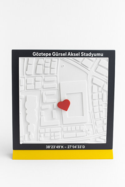 Gürsel Aksel Anı Haritası | 3D Masaüstü Dekor 15cm