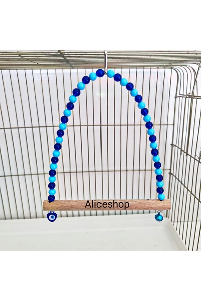 aliceshop Cockatiel Bed Swing Stress Drawstring Bell Bulk Perch 3 Products Together