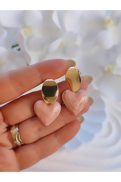 To Be Reborn Steel Enamel Heart Model New Season Trend Models Summer Trends Earrings