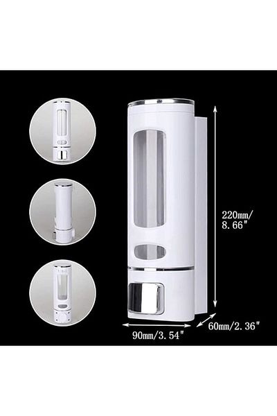 Sea Home 1 Pcs White 400ml Wall Mounted Manual Soap Dispenser Liquid Sink Soap Dispenser Hand Soap