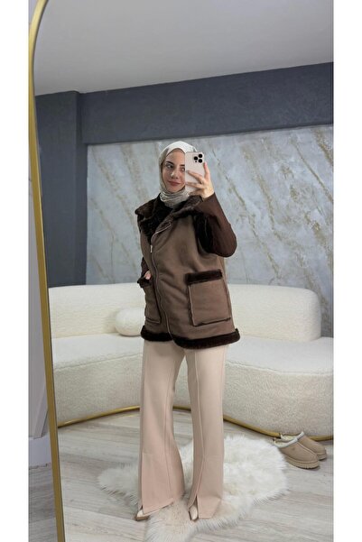 Touche Yırtmaçlı Çelik Pantolon