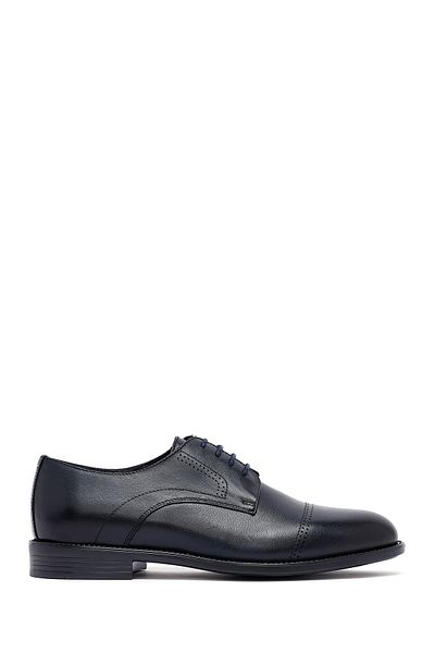 Derimod Men's Navy Blue Laced Leather Classic Shoes 25Sfd621218