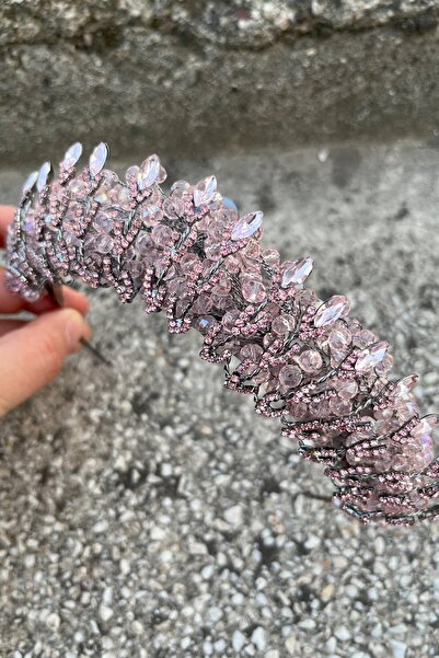 Hobigram Salome Pink Bridal Henna Crown High Quality Special Occasion Accessory Women Crown Hair Accessory