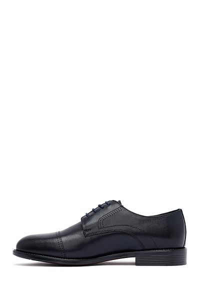Derimod Men's Navy Blue Laced Leather Classic Shoes 25Sfd621218