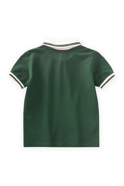 Cigit Tricou cu guler polo 2-10 ani Verde kaki