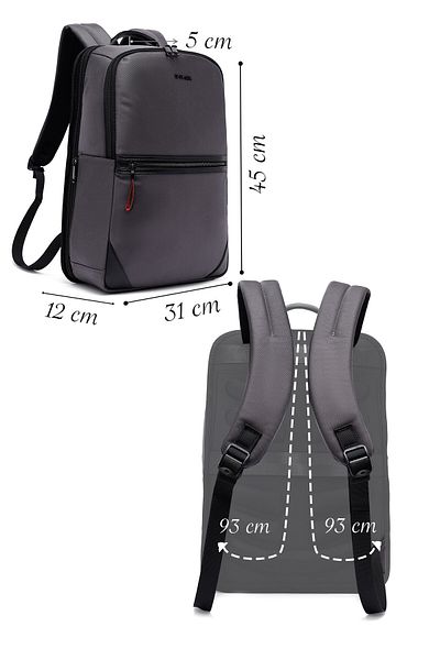 Derimod D-Pack Men's Gray Fabric Backpack 25Sbd30226F