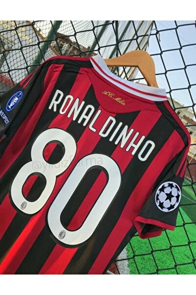 After Party A.C Milan 2009/2010 Season Ronaldinho Nostalgia Jersey Vs Sports Singlet