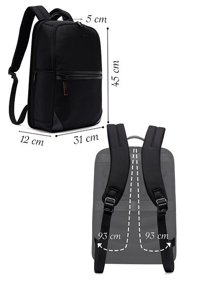 Derimod D-Pack Men's Black Fabric Backpack 25Sbd30226F