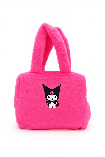 MakeWell Kuromi Figürlü Tüylü Çocuk Genç El Çantası