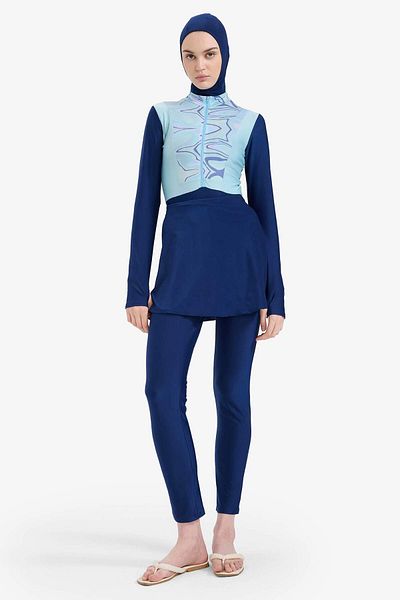 DeFacto Regular Fit Quick Dry Printed 5-Piece Burkini Set E7998Ax25Hs