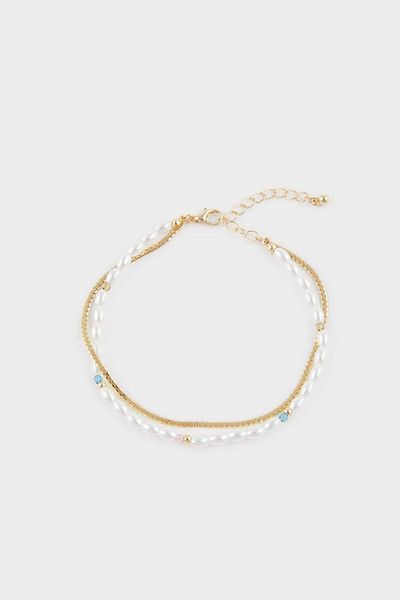 DeFacto Women's 2-Piece Pearl Gold Bracelet F6911Axns