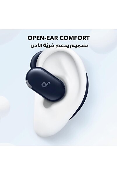 Soundcore سماعات أذن V20i Anker مفتوحة، قابلة للتعديل، مريحة، صوت جهير عميق، مكالمات واضحة، مقاومة للماء IP55، تشغيل لمدة 36 ساعة، بلوتوث، أسود
