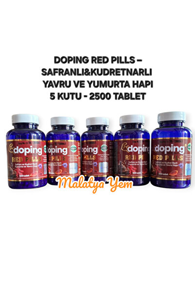 MALATYAYEM Doping Red Pills 5 Kutu 2500 Tablet - Safranlı - Kudret Narlı Yumu...