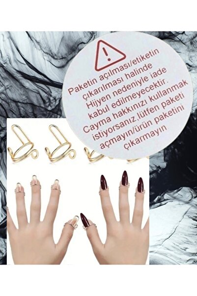 Freya Müslüman Kadınlar için 10'lu Tak-Çıkar İslami Tırnak Yüzüğü/Aparat