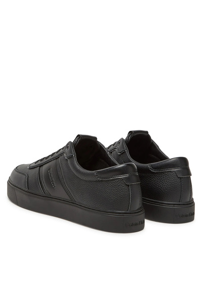 Calvin Klein Erkek Topuk Destekli Düşük Bilek Deri Siyah Sneaker HM0HM01898-0GJ